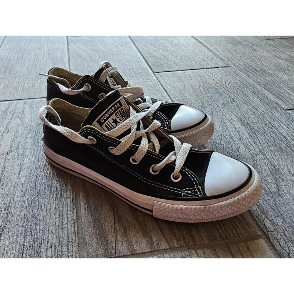 Converse Chuck Taylor All-Star | Low Top | Black • White | Youth Size 1.5
